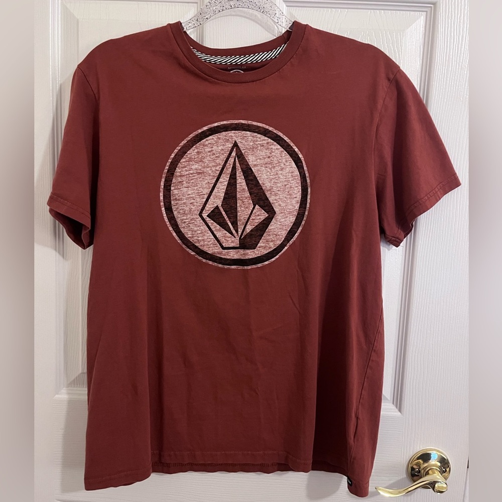 Volcom Diamond Logo Graphic Print Modern Fit Short Sleeve Shirt. M. 100% Cotton. - Picture 1 of 12